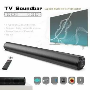 Surround Sound Bar 4 Speaker System Wireless Subwoofer TV Home Theater w/ Remote Surround Sound Bar 4 Speaker System Wireless Subwoofer TV Home Theater w/ Remote