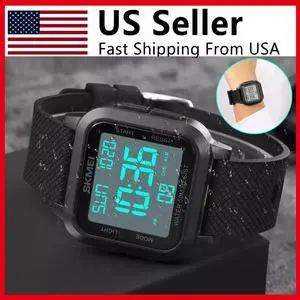 Waterproof Digital Sports Watch Military Tactical LED Backlight Wristwatch Men Waterproof Digital Sports Watch Military Tactical LED Backlight Wristwatch Men