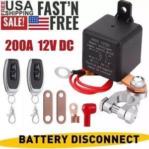 Car Battery Disconnect Switch Remote Control Power Kill Master Isolator Cut Off Car Battery Disconnect Switch Remote Control Power Kill Master Isolator Cut Off