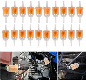 20 Pcs Motor Inline Gas Oil Fuel Filter Small Engine Fit For 1/4'' 5/16" Line 20 Pcs Motor Inline Gas Oil Fuel Filter Small Engine Fit For 1/4'' 5/16" Line
