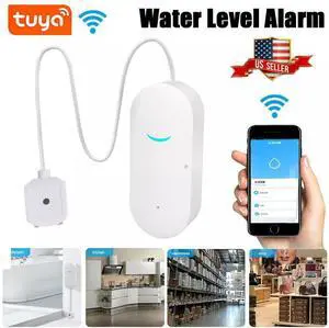 Smart WiFi Water Leak Sensor Flood Leakage Level Alarm Overflow Detector Alert Smart WiFi Water Leak Sensor Flood Leakage Level Alarm Overflow Detector Alert