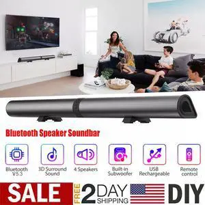 Bluetooth Soundbar Wireless 3D Surround 4 Speaker System TV Home Theater Remote Bluetooth Soundbar Wireless 3D Surround 4 Speaker System TV Home Theater Remote