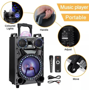12" 3000W Portable Party Bluetooth Speaker System Subwoofer Stereo W/ Mic Remote 12" 3000W Portable Party Bluetooth Speaker System Subwoofer Stereo W/ Mic Remote