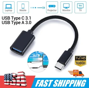 USB-C 3.1 Type-C Male to USB 3.0 Type A Female OTG Adapter Converter Cable Cord USB-C 3.1 Type-C Male to USB 3.0 Type A Female OTG Adapter Converter Cable Cord