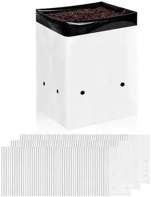 150 Pack 1 Gallon Grow Bags Black and White Panda Film Containers for Plant 150 Pack 1 Gallon Grow Bags Black and White Panda Film Containers for Plant