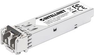 Intellinet Gigabit Fiber SFP Optical Transceiver Module, 1000Base-SX (LC) Multi-Mode Port, 550 m (1,800 ft.), HPE-compatible, Silver