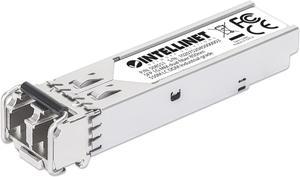 Intellinet Industrial Gigabit Fiber SFP Optical Transceiver Module, 1000Base-SX (LC) Multi-Mode Port, 550 m, MSA-compliant for Maximum Compatibility, Silver