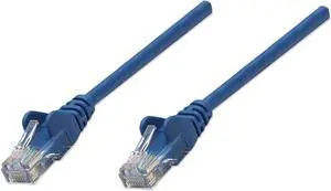 Intellinet Network Cable, Cat5e, UTP, RJ45 Male / RJ45 Male, 0.6 m (2 ft.), Blue