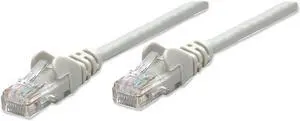 Intellinet Network Cable, Cat5e, UTP, RJ45 Male / RJ45 Male, 0.6 m (2 ft.), Gray