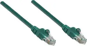 Intellinet Network Cable, Cat5e, UTP, RJ45 Male / RJ45 Male, 10.5 m (35 ft.), Green