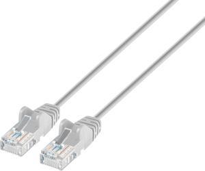 Intellinet Cat6a U/UTP Slim Network Patch Cable, 10 ft., Gray, 10G, 500 MHz, 100% Copper, 30 AWG, RJ45, Stranded, Snag-free, Gold-plated Contacts Intellinet Cat6a U/UTP Slim Network Patch Cable, 10 ft., Gray, 10G, 500 MHz, 100% Copper, 30 AWG, RJ45, Stranded, Snag-free, Gold-plated Contacts
