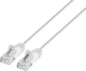 Intellinet Cat6a U/UTP Slim Network Patch Cable, 10 ft., White, 10G, 500 MHz, 100% Copper, 30 AWG, RJ45, Stranded, Snag-free, Gold-plated Contacts Intellinet Cat6a U/UTP Slim Network Patch Cable, 10 ft., White, 10G, 500 MHz, 100% Copper, 30 AWG, RJ45, Stranded, Snag-free, Gold-plated Contacts