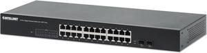 Intellinet 24-Port Gigabit Ethernet Switch with 2 SFP Ports, 24 x 10/100/1000 Mbps RJ45 Ports + 2 x SFP, IEEE 802.3az (Energy Efficient Ethernet), 19" Rackmount