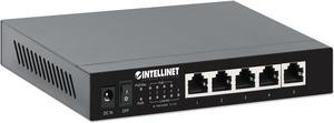 Intellinet 5-Port 2.5G Ethernet PoE+ Switch, Four PSE PoE+ Ports, 10/100/1000/2500 Mbps on all Ports, 55 W PoE Power Budget, Unmanaged, Desktop Format, Wall-mount Option, TAA compliant