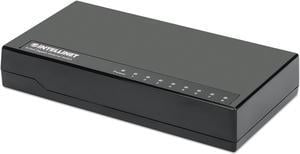 Intellinet 8-Port Gigabit Ethernet Switch, Desktop Size, Plastic, IEEE 802.3az (Energy Efficient Ethernet), Black