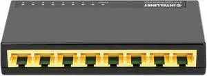 Intellinet 8-Port Gigabit Ethernet Switch, Desktop Size, Green Ethernet power-saving technology, Black