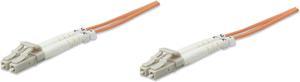 Intellinet Fiber Optic Patch Cable, Duplex, Multimode, LC/LC, 62.5/125 Âµm, OM1, 3.0 m (10.0 ft.), Orange