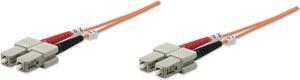 Intellinet Fiber Optic Patch Cable, Duplex, Multimode, SC/SC, 62.5/125 Âµm, OM1, 5.0 m (14.0 ft.), Orange