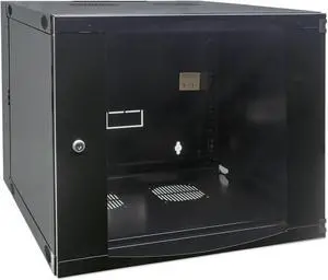 Intellinet 19" Double Section Wallmount Cabinet , 12U, 600 mm (23.6 in.) Depth, Flat Pack, Black - OEM