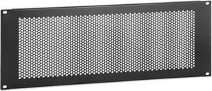 Intellinet 19" Vented Blank Panel, 4U, Rackmount Spacer Panel with Perforated Venting, Black RAL 9005