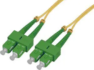 Intellinet 1 m SC UPC to SC APC Fiber Optic Patch Cable, 2.0 mm, Duplex, OFNR, Singlemode BIF, Yellow, 9/125 µm, Bend Insensitive Fiber Cable G.657.A1, 3.3 ft
