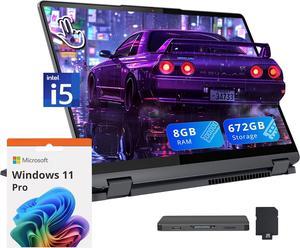 Lenovo Flex 5i 14" WUXGA Touchscreen 2-in-1 Laptop, Intel i5-1235U, 8GB LPDDR4X, 672GB Storage(512GB SSD + 160GB Docking Station Set), Backlit Keyboard, Fingerprint Reader, Wi-Fi 6, Win 11 Pro, Gray