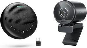EMEET S800 4K Webcam for Streaming and Luna Bluetooth Speakerphone