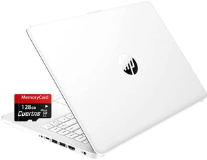 HP Stream 14" HD Thin and Light Laptop, Intel Celeron N4120, 16GB RAM, 64GB eMMC Storage, Long Battery Life, HD Webcam, HDMI, White, Office 365 1-Year, Windows 11 S, 128GB Cuertns MicroSD HP Stream 14" HD Thin and Light Laptop, Intel Celeron N4120, 16GB RAM, 64GB eMMC Storage, Long Battery Life, HD Webcam, HDMI, White, Office 365 1-Year, Windows 11 S, 128GB Cuertns MicroSD