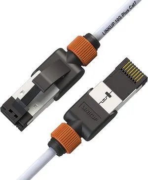 LINKUP - [Tested with Versiv CableAnalyzer Cat7 Ethernet Cable -3 FT (12 Pack) 10G Double Shielded RJ45 S/FTP | Network Internet LAN Switch Router Game | High-Speed | 30AWG White