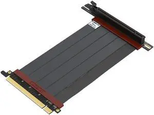 LINKUP - Ultra PCIe 4.0 X16 Riser Cable [RTX4090 RX6950XT x570 B550 Z690 Tested] Shielded High-Speed Vertical Mount Gaming PCI Express Gen4Universal 90 Degree Socket {15cm / 5.9"} 3.0 Gen3 Compatible