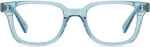 DIFF Paxton Designer Square Computer Blue Light Blocking Glasses for Women Teal Haze