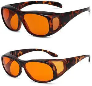 Eyekepper 2 Pack Fit Over Blue Light Blocking Glasses Wear Over Computer Eyeglasses