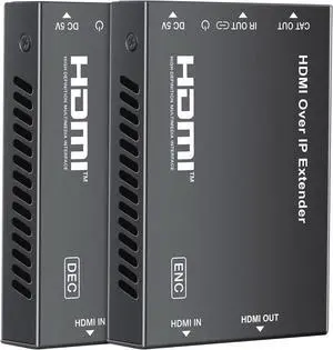 avedio links HDMI Extender Over Cat 5e/6/7, Full HD 1080P Aluminum Alloy HDMI Over Ethernet Extender Balun Adapter, EDID, Deep Color, Dobly Digital/DTS (500FT-1080P)