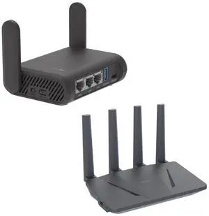 GL.iNet GL-A1300 (Slate Plus) Wireless VPN Encrypted Travel Router & GL-AX1800(Flint) WiFi 6 Router -Dual Band Gigabit Wireless Internet Router