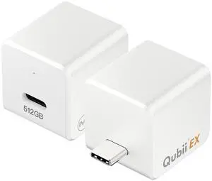 MAKTAR Qubii EX USB C: Auto Photo Storage & iPhone Backup Charge and Automatically Save. This External Hard Drive Ends Cloud fees. It's a USB Flash Drive for Apple/Android. MFi-Certified 512gb