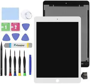 GBOLE 9.7" New Screen Replacement for iPad Pro 2016 A1673 A1674 A1675 LCD Display Glass Touch Digitizer Premium Kit with Tools - White