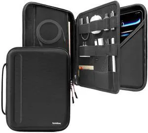 tomtoc Portfolio Case for 13 Inch iPad Pro M4 & iPad Air M3 2025/M2 2024, 12.9-in iPad Pro M2/M1, Protective Sleeve with Accessories Pocket, Carrying Storage Bag for Pencil Pro/Adapter/Magic Keyboard