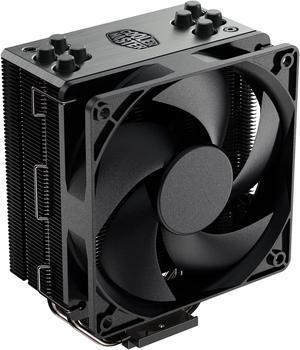 Cooler Master Hyper 212 Black CPU Air Cooler with Silencio Fan, Gun-Metal Fins, and Copper Heat Pipes - For AMD Ryzen and Intel LGA CPUs