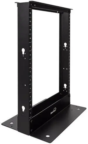 NavePoint 13U 2 Post Open Frame Server Rack for 19 Inch Equipment, AV, Networking, Data & IT Devices, 2-Post Rack 13U 661lbs Weight Capacity, Black
