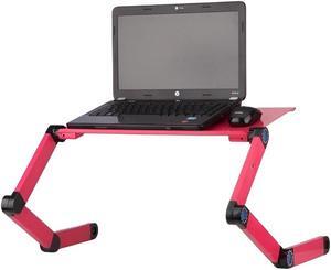 Zippace Adjustable Laptop Computer Lap Desk Portable Multifunctional Cooling Ergonomic Vented Table TV Bed Tray Stand Mount Holder (420 * 260mm, Pink)