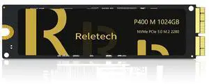 Reletech 1TB SSD NVMe M.2 Gen 3x4 Upgrade Solid State Drive for MacBook Air(Mid 2013-2017) MacBook Pro (Retina, Late 2013 - Mid 2015) Mac Pro(2013)&Mini (2014),iMac(2013-2017) (P400M, 1TB)