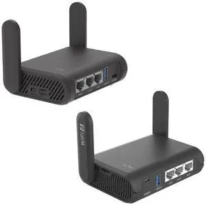 GL.iNet GL-A1300 (Slate Plus) Wireless VPN Encrypted Travel Router & GL-AXT1800 (Slate AX) Pocket-Sized Wi-Fi 6 Gigabit Travel Router