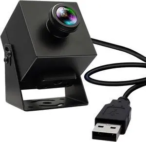IFWATER 48MP USB Camera 8K Webcam 6000P Ultra HD USB Camera with 200Degree Wide Angle Fisheye Lens PC Computer Lightburn Camera for Laser Engraver Plug and Play for Document Scanning Face Recognition