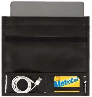 Silent Pocket SLNT Quick Access Smartphone Faraday Bag Technology - Weatherproof Signal Blocking Nylon, Device Shielding for Tablets - for Travel, Privacy & Anti-Hacking (Black, X-Large)