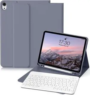 KVTVOU Keyboard Case for iPad (A16) 11th/10th Generation (11/10.9 Inch, 2025/2022), Folio Magnetic Detachable Wireless Bluetooth Keyboard & Flip Stand Case for iPad 11th /10th Generation, Purple