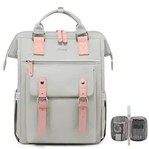 LOVEVOOK Laptop Backpack for Women, Teacher Nurse Bag Work Travel Computer Backpacks Purse,Water Resistant Daypack with USB Charging Port, 17.3 inch