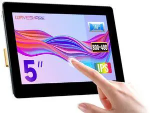 waveshare 5inch Capacitive IPS Touch Display Compatible with Raspberry Pi 5/4B/3B+/3A+/3B/2B/B+/A+/ CM3/3+/4 800x480 Resolution DSI Interface Low Power Consumption waveshare 5inch Capacitive IPS Touch Display Compatible with Raspberry Pi 5/4B/3B+/3A+/3B/2B/B+/A+/ CM3/3+/4 800x480 Resolution DSI Interface Low Power Consumption