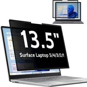 Mamol Upgrade Privacy Screen for Microsoft Surface Laptop 1/2/3/4/5 th Gen 13.5 inch, Fully Removable Anti Spy Glare Blue Light Filter, Surface Laptop Privacy Screen Protector 13.5 in