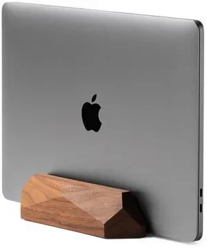 Oakywood Vertical Laptop Stand Wood - Adjustable Wooden Dock for Desk, Compatible with All MacBook Pro, MacBook Air, iPad, Handmade Walnut Oak Wood, Computer Stand, Laptop Holder