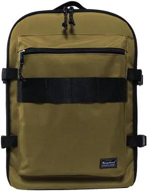 Rangeland Travel Backpack 17L Lightweight Casual Small Carry-on Daypack 15-inch Laptop Notebook, Underseat Overnight Weekender, Khaki